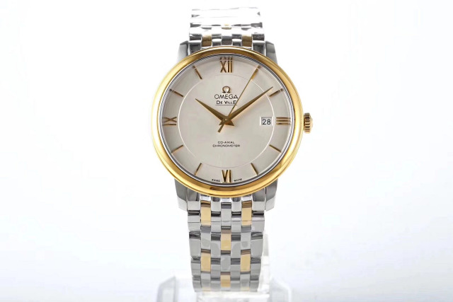 İki Renk Sarı Altın Omega Saat