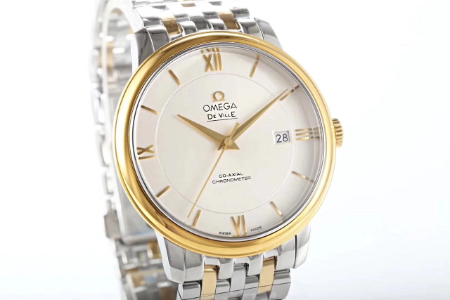 İki Renk Sarı Altın Omega Saat 1