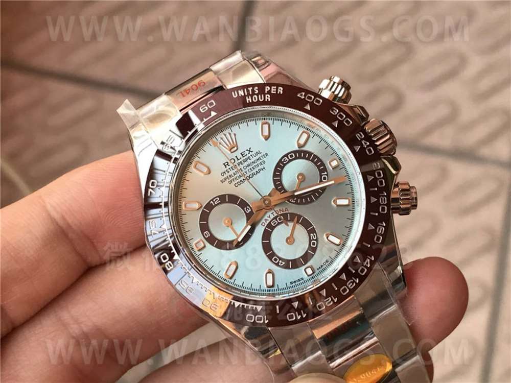 N Factory Rolex buz mavisi Daytona "4130 mekanizma" işçilik incelemesi - 11.11 stoktan gerçek çekim — 3. fotoğraf
