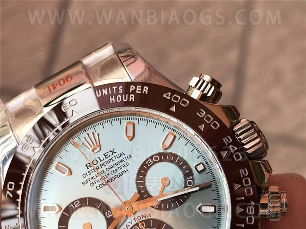 N Factory Rolex buz mavisi Daytona "4130 mekanizma" işçilik incelemesi - 11.11 stoktan gerçek çekim — 16. fotoğraf