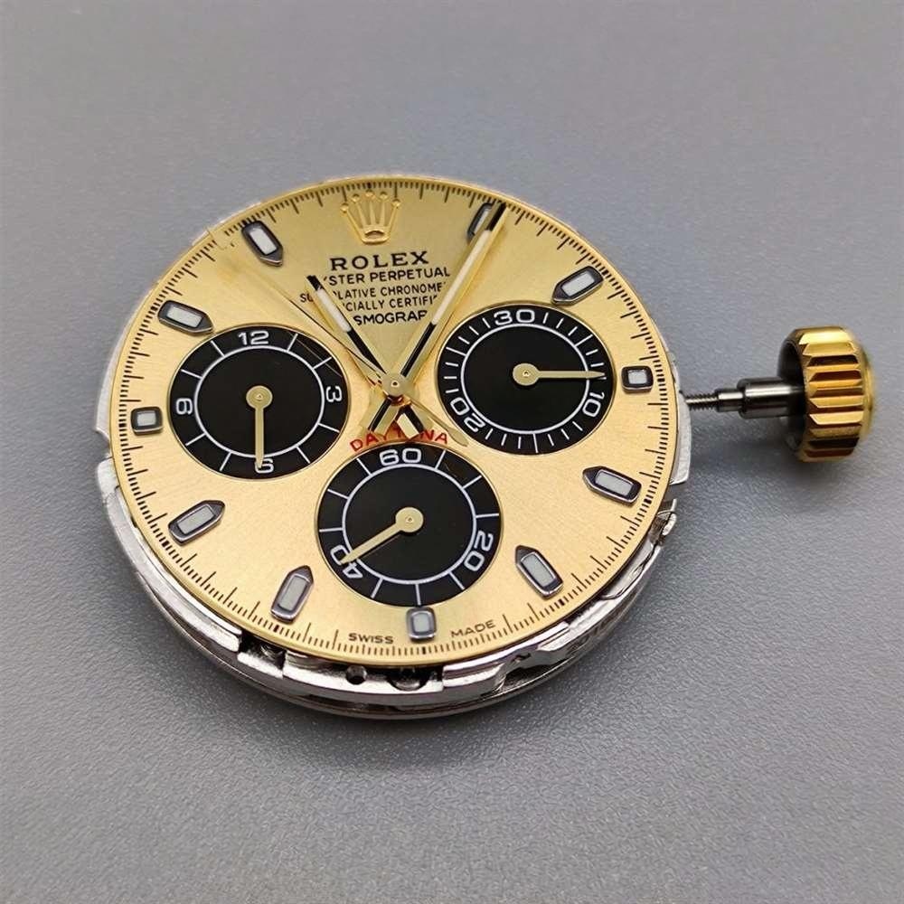 N Factory Rolex Daytona «4130» Edison Chen model altın Daytona parça inceleme — 6. fotoğraf