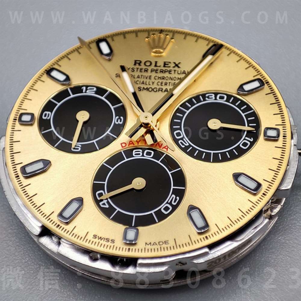 N Factory Rolex Daytona «4130» Edison Chen model altın Daytona parça inceleme — 7. fotoğraf