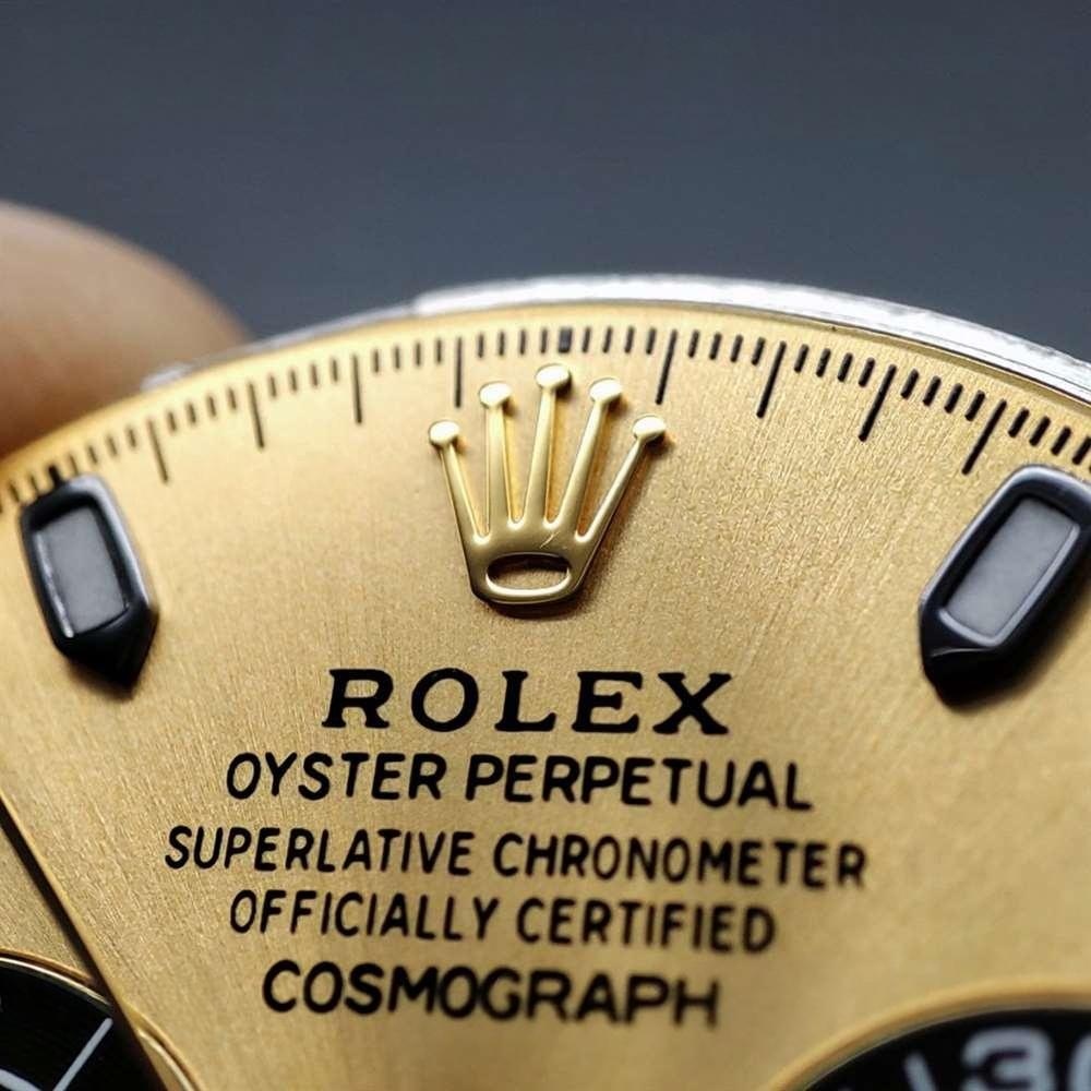N Factory Rolex Daytona «4130» Edison Chen model altın Daytona parça inceleme — 28. fotoğraf