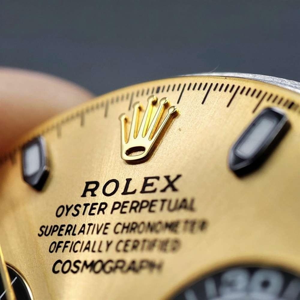 N Factory Rolex Daytona «4130» Edison Chen model altın Daytona parça inceleme — 29. fotoğraf