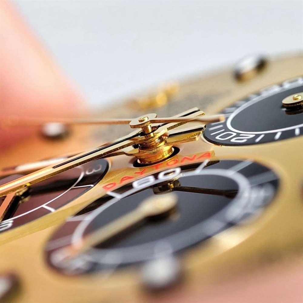 N Factory Rolex Daytona «4130» Edison Chen model altın Daytona parça inceleme — 34. fotoğraf