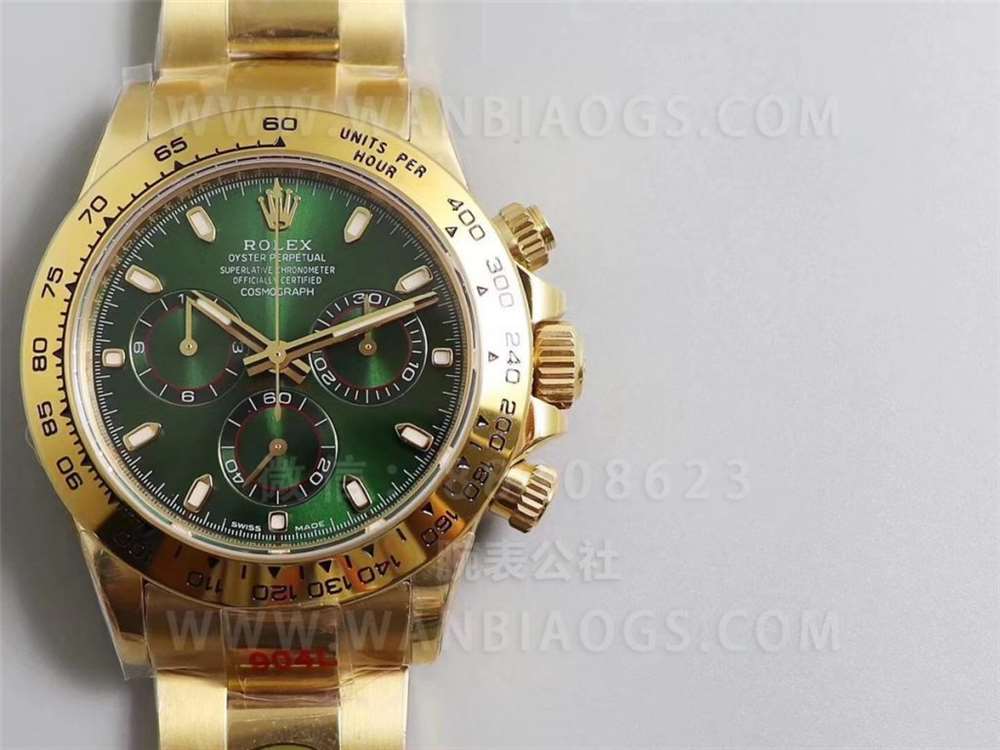 N Factory Rolex Daytona 4130 mekanizmalı «Yeşil-Altın Daytona» işçilik incelemesi — 3. fotoğraf