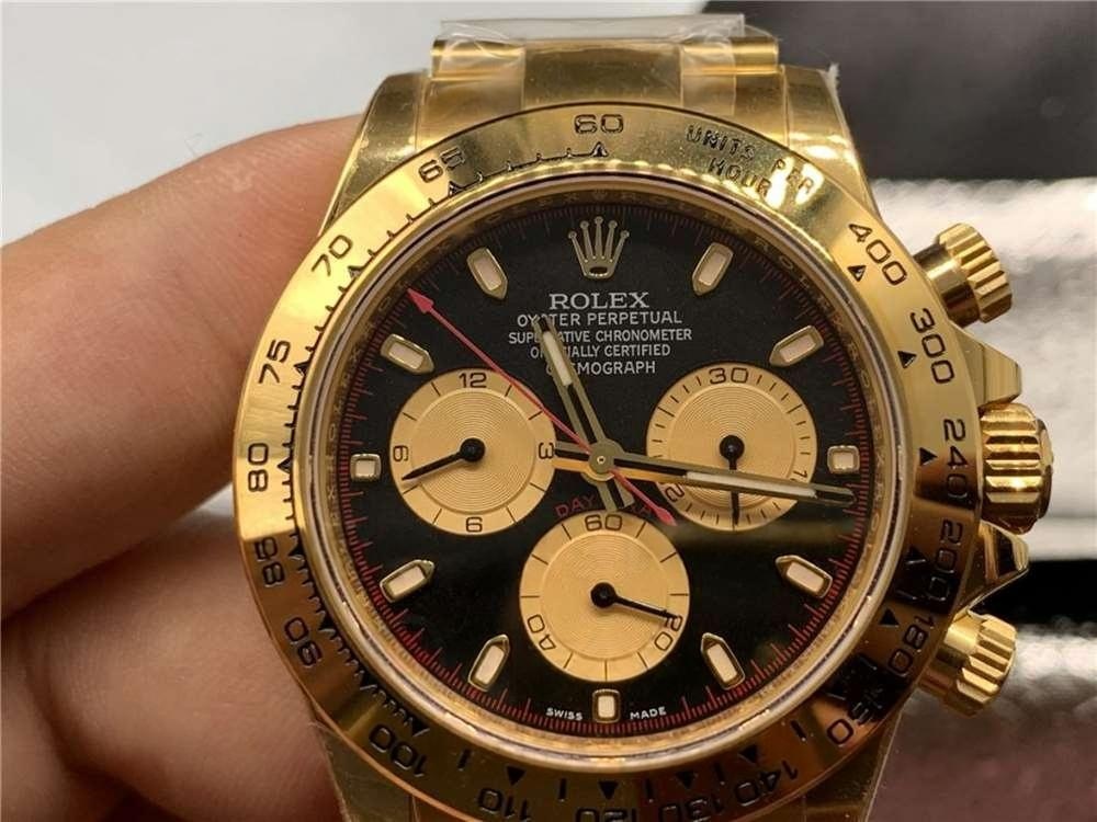 N Factory Rolex Daytona 4130 mekanizmalı «Yeşil-Altın Daytona» işçilik incelemesi — 11. fotoğraf