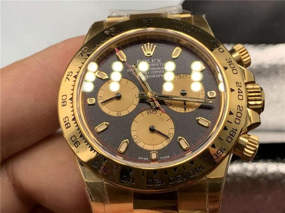 N Factory Rolex Daytona 4130 mekanizmalı «Yeşil-Altın Daytona» işçilik incelemesi — 12. fotoğraf