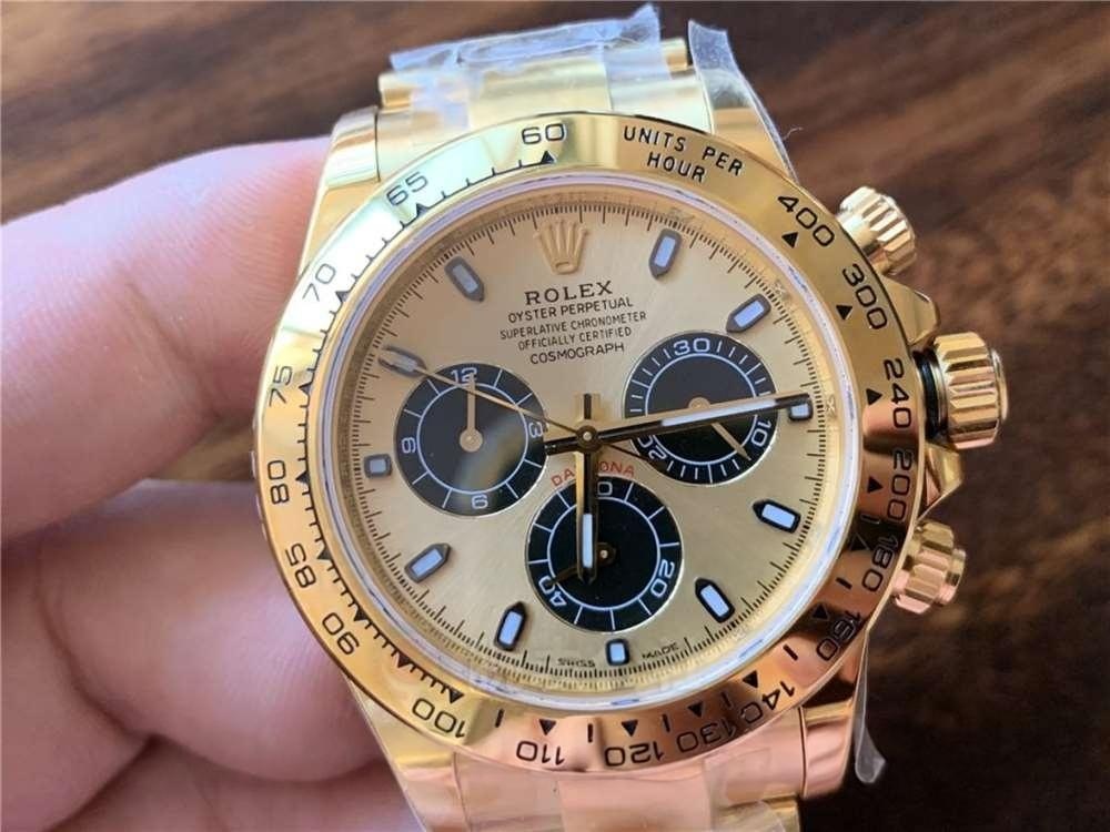 N Factory Rolex Daytona 4130 mekanizmalı «Yeşil-Altın Daytona» işçilik incelemesi — 14. fotoğraf