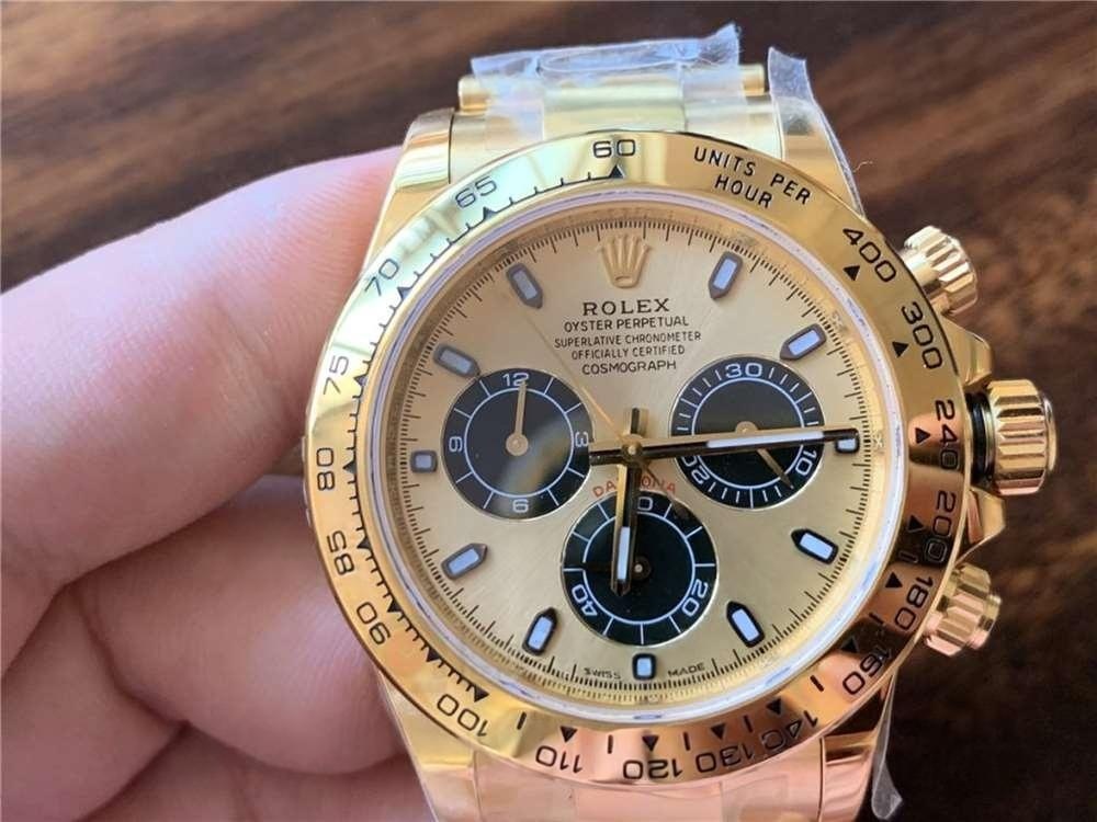 N Factory Rolex Daytona 4130 mekanizmalı «Yeşil-Altın Daytona» işçilik incelemesi — 15. fotoğraf