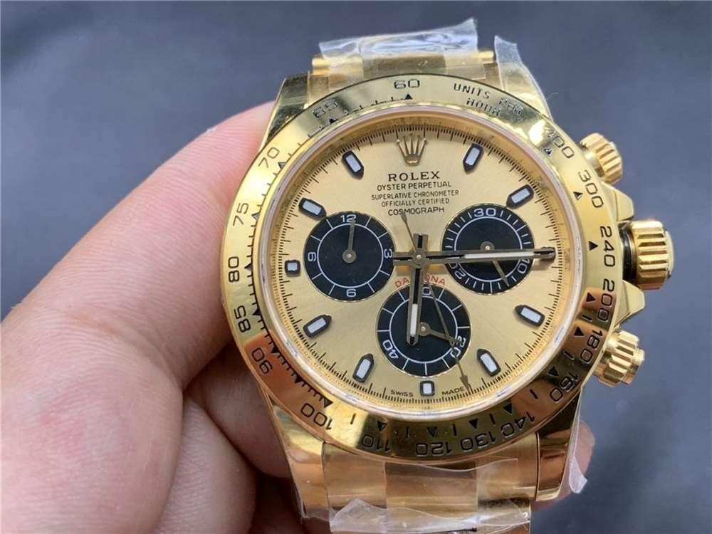 N Factory Rolex Daytona 4130 mekanizmalı «Yeşil-Altın Daytona» işçilik incelemesi — 17. fotoğraf