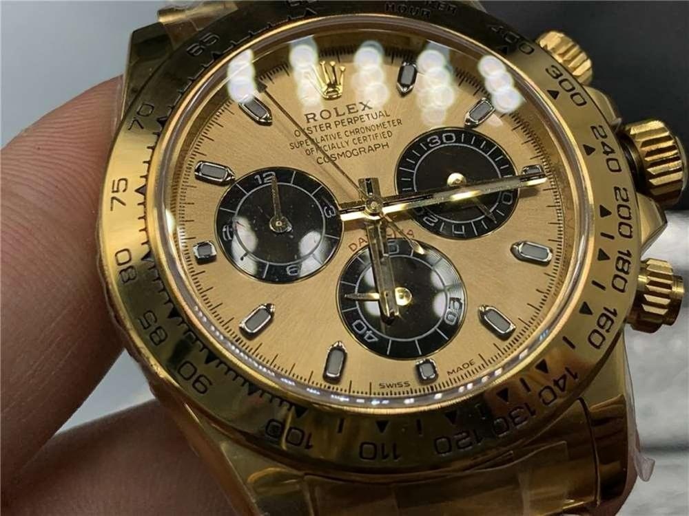 N Factory Rolex Daytona 4130 mekanizmalı «Yeşil-Altın Daytona» işçilik incelemesi — 19. fotoğraf