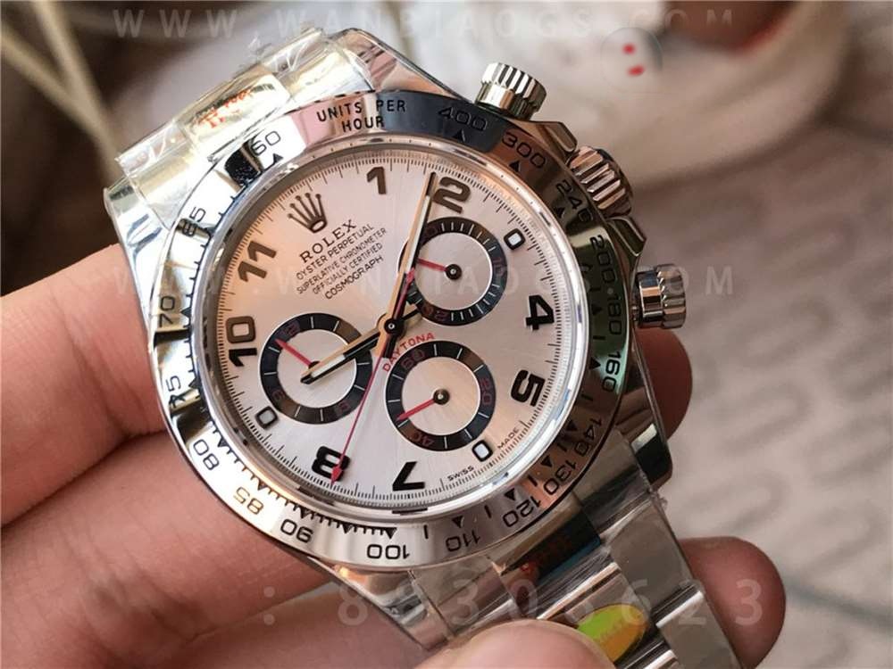 N Factory Rolex V4 Daytona 116509 «gümüş kadran kırmızı akrep-yelkovan» işçilik incelemesi — 3. fotoğraf