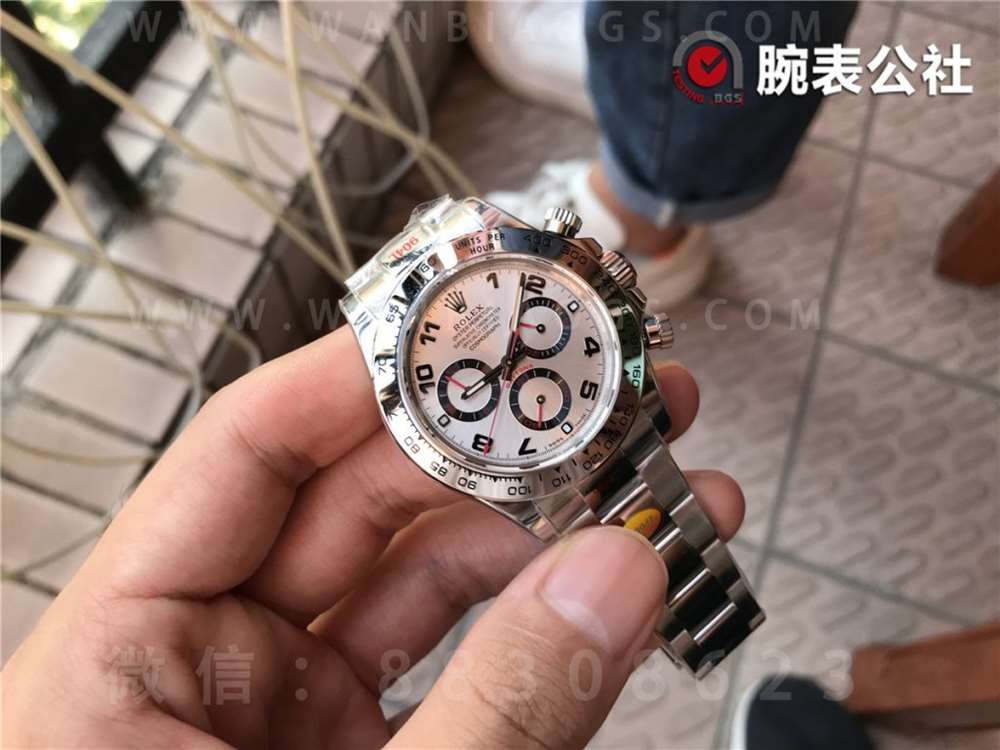 N Factory Rolex V4 Daytona 116509 «gümüş kadran kırmızı akrep-yelkovan» işçilik incelemesi — 8. fotoğraf