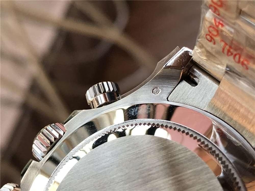 N Factory Rolex V4 Daytona 116509 «gümüş kadran kırmızı akrep-yelkovan» işçilik incelemesi — 17. fotoğraf
