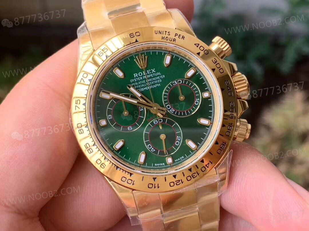 N Factory Rolex yeşil-altın Daytona 4130 mekanizmalı V3 versiyonu — 4. fotoğraf