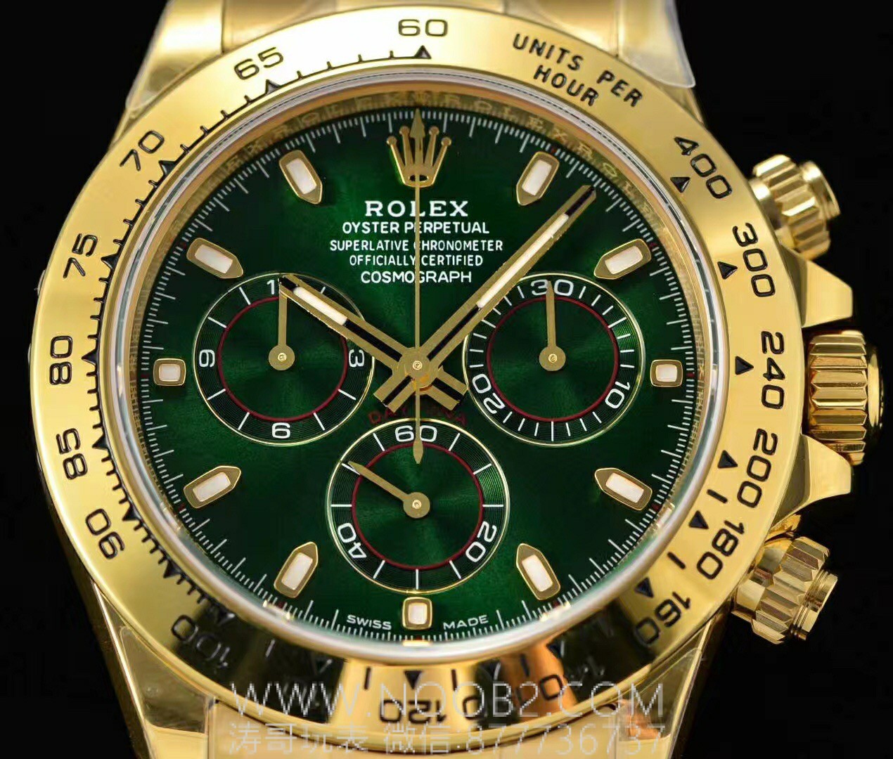 N Factory Yeni Rolex Daytona Yeşil-Altın 4130 Mekanizmalı 116508 Replika Saat İncelemesi — 3. fotoğraf