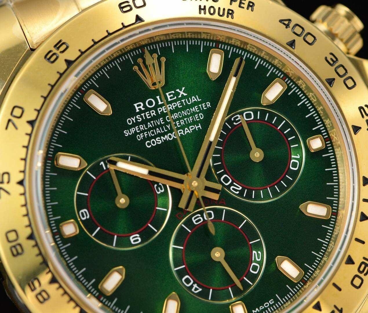 N Factory Yeni Rolex Daytona Yeşil-Altın 4130 Mekanizmalı 116508 Replika Saat İncelemesi — 7. fotoğraf