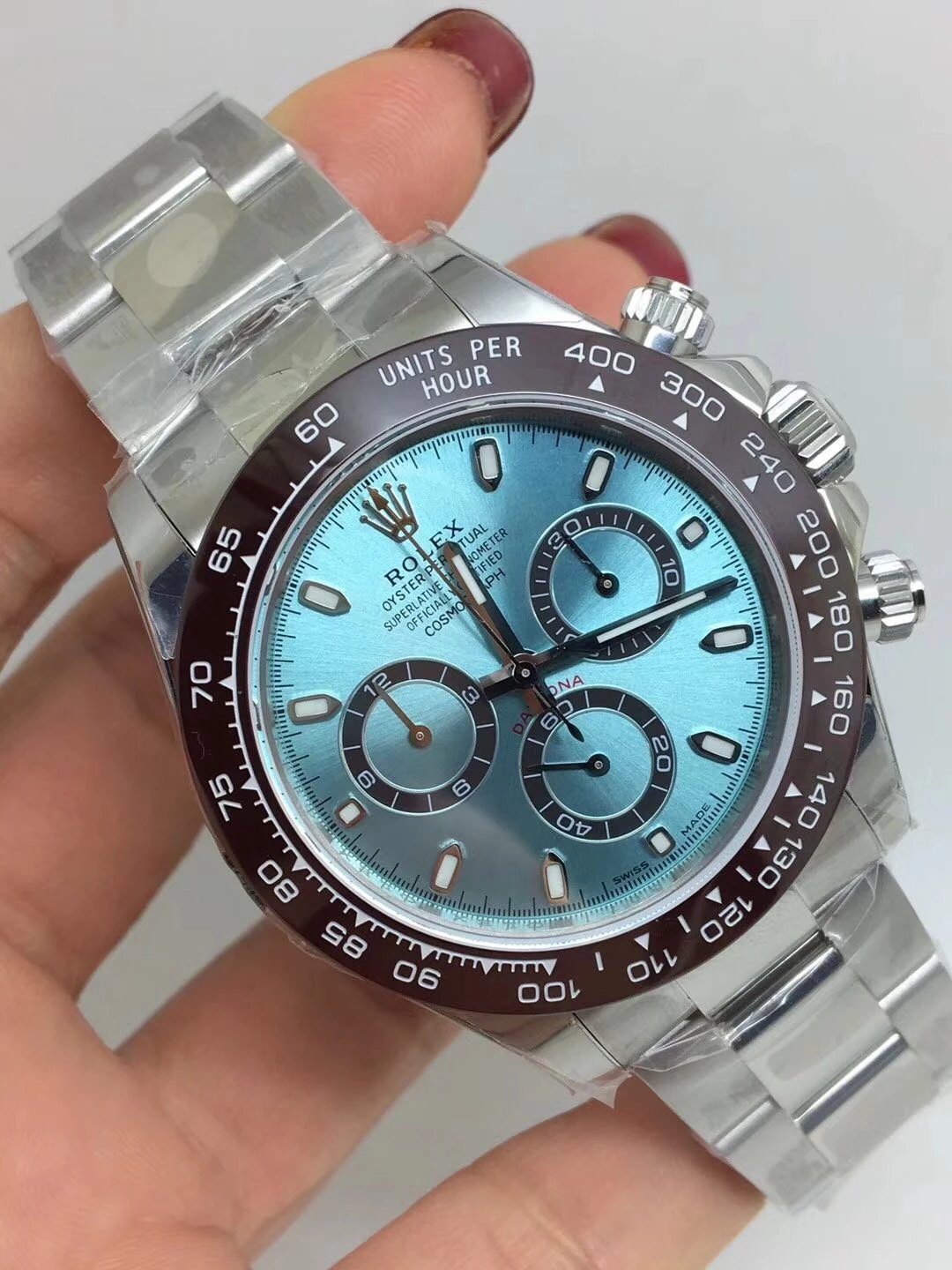 Noob Replika Rolex Buz Mavisi Kadran