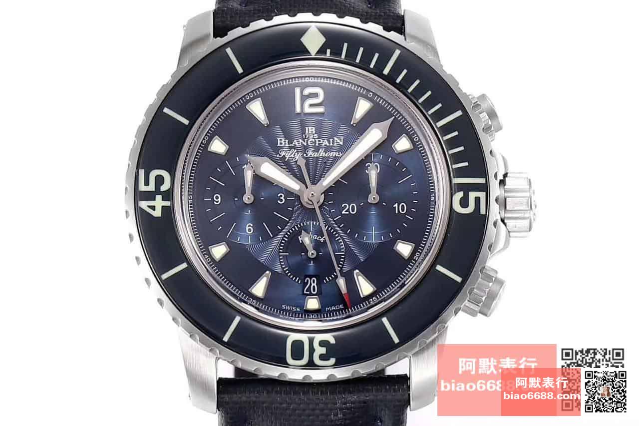 OM Factory Blancpain Fifty Fathoms 50 Fathoms kronograf serisi kol saati - dalış saatlerinin atası, gerçek-replika karşılaştırmalı inceleme — 25. fotoğraf