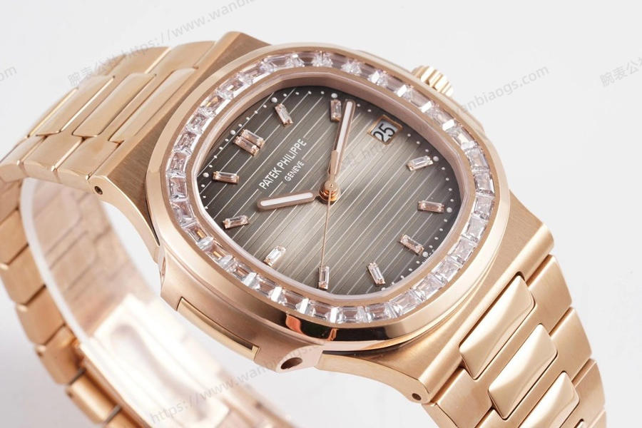 PPF Factory Patek Philippe Nautilus Sport Elegance Serisi 5711R-001 Roze Altın Elmas Taşlı İnceleme — 3. fotoğraf
