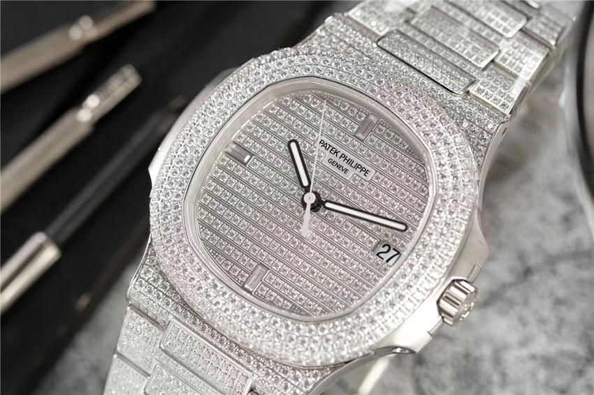 PPF Factory V3 Patek Philippe 5719/10G-010 Beyaz Altın Nautilus Yıldız Kaplı Kadran Kol Saati — 2. fotoğraf