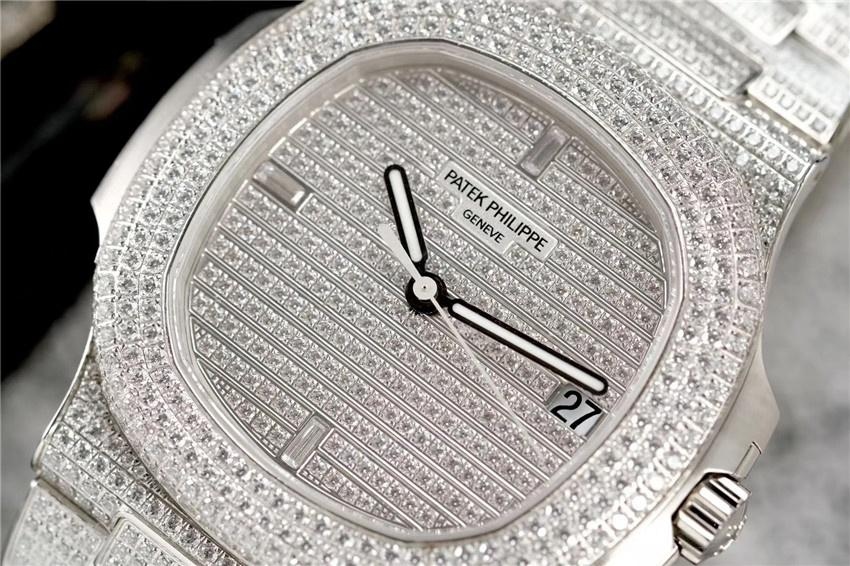 PPF Factory V3 Patek Philippe 5719/10G-010 Beyaz Altın Nautilus Yıldız Kaplı Kadran Kol Saati — 42. fotoğraf