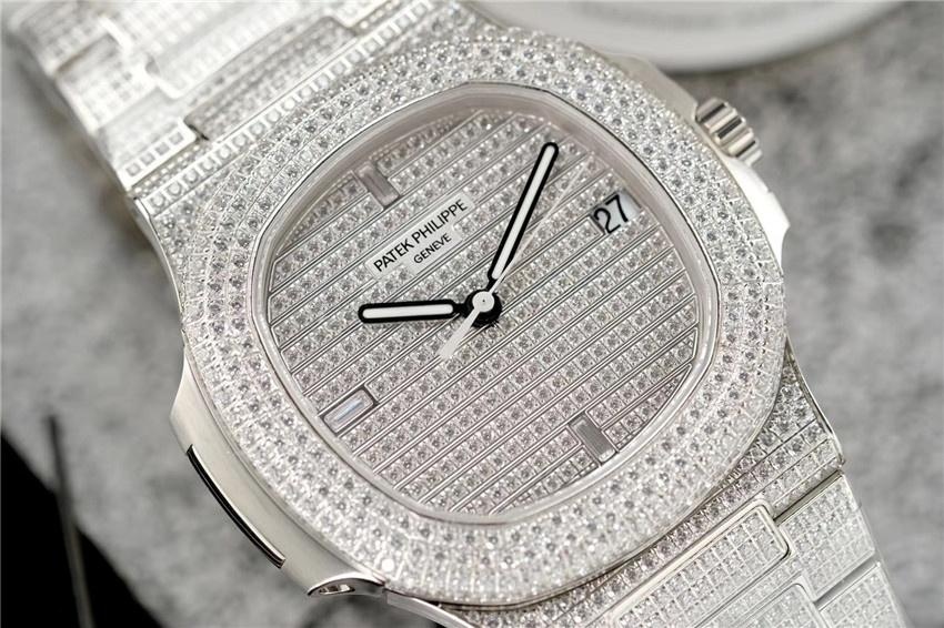 PPF Factory V3 Patek Philippe 5719/10G-010 Beyaz Altın Nautilus Yıldız Kaplı Kadran Kol Saati — 43. fotoğraf
