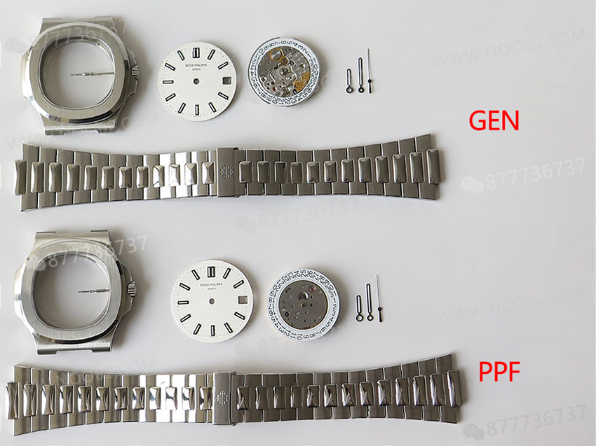 PPF Nautilus V4 versiyon gri kadran deri kayış — 5. fotoğraf