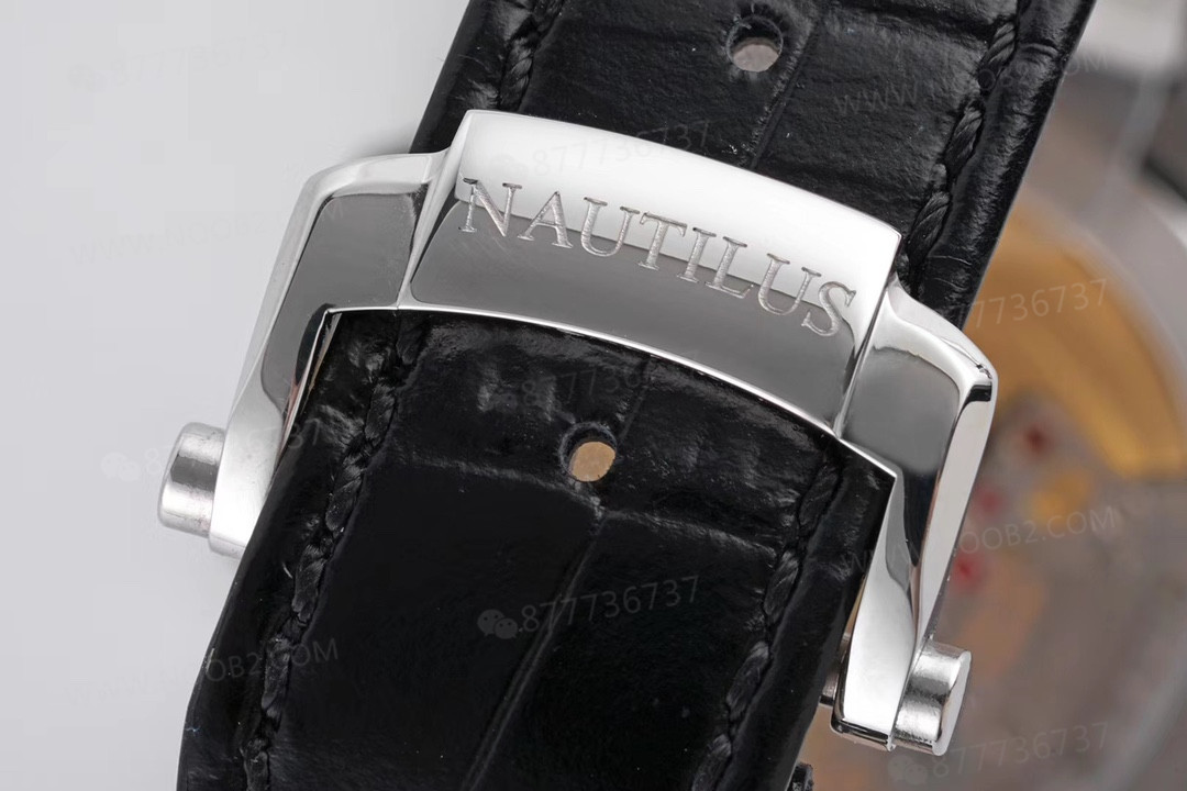 PPF Nautilus V4 versiyon gri kadran deri kayış — 49. fotoğraf