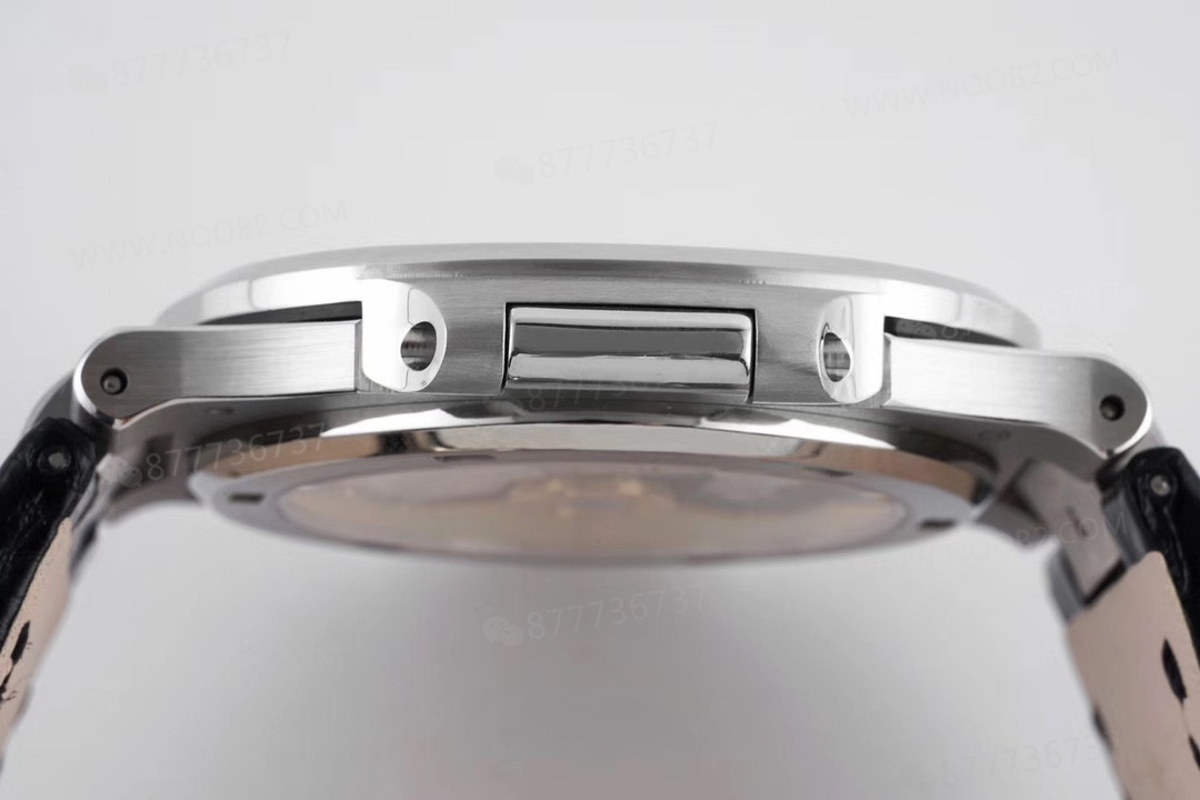 PPF Nautilus V4 versiyonu beyaz kadran deri kayış — 46. fotoğraf