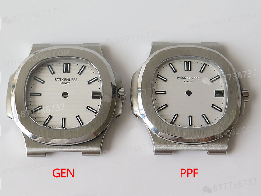 PPF Nautilus V4 versiyonu gri-mavi kadran, deri kayış — 2. fotoğraf