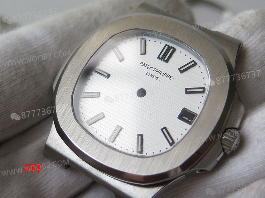 PPF Nautilus V4 versiyonu gri-mavi kadran, deri kayış — 4. fotoğraf