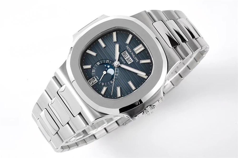 PPF Patek Philippe 5726 Nautilus yıllık takvim ay evreli replika saatin işçiliği nasıl? — 1. fotoğraf