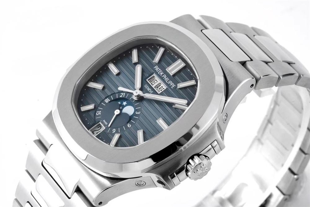 PPF Patek Philippe 5726 Nautilus yıllık takvim ay evreli replika saatin işçiliği nasıl? — 2. fotoğraf