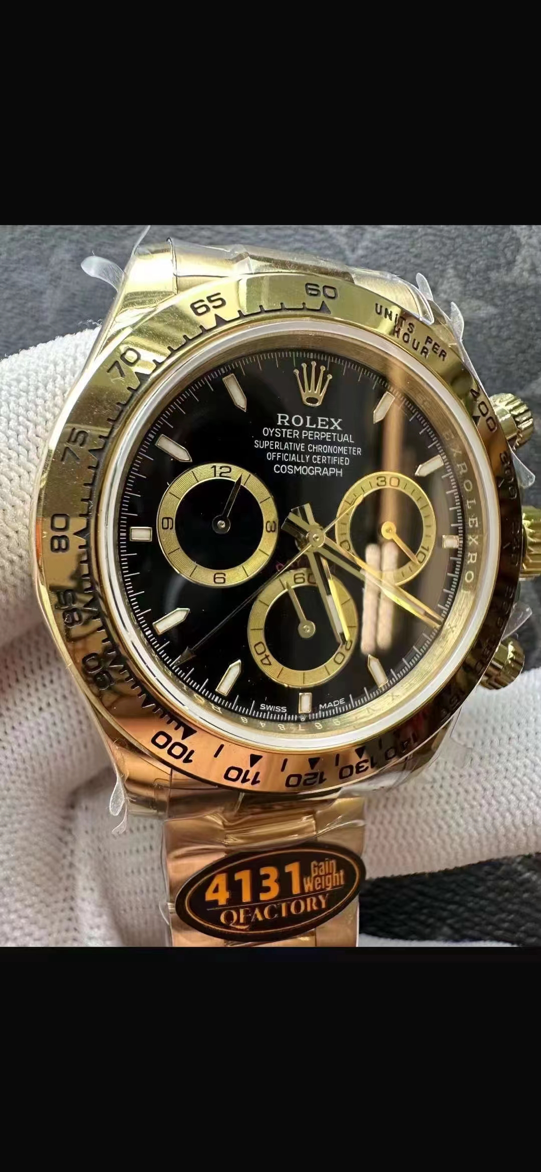 Replika Altın Daytona Siyah Kadran