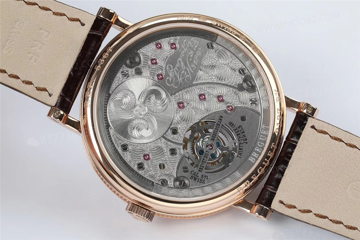 R8 Breguet 5 saat konumu tourbillon 5367 beyaz kadran altın kasa — 7. fotoğraf