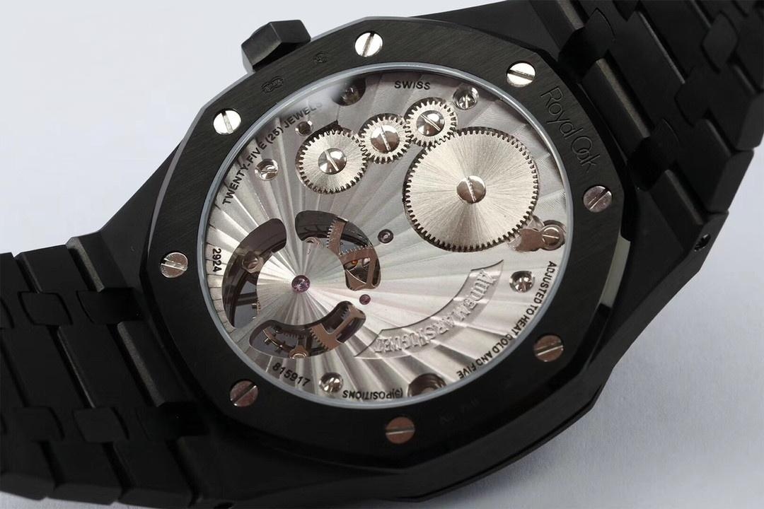 R8 Factory Audemars Piguet Royal Oak Tourbillon V2 Yükseltilmiş Sürüm Tam Siyah Kol Saati — 7. fotoğraf