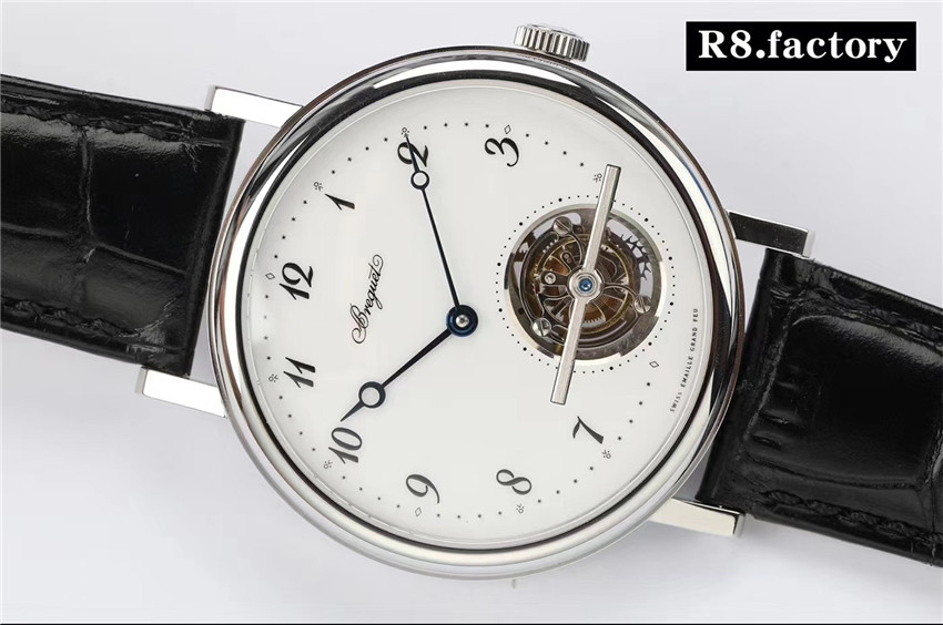R8 Factory yeni Breguet 5367 Tourbillon Classique klasik seri ultra ince kol saati — 5. fotoğraf