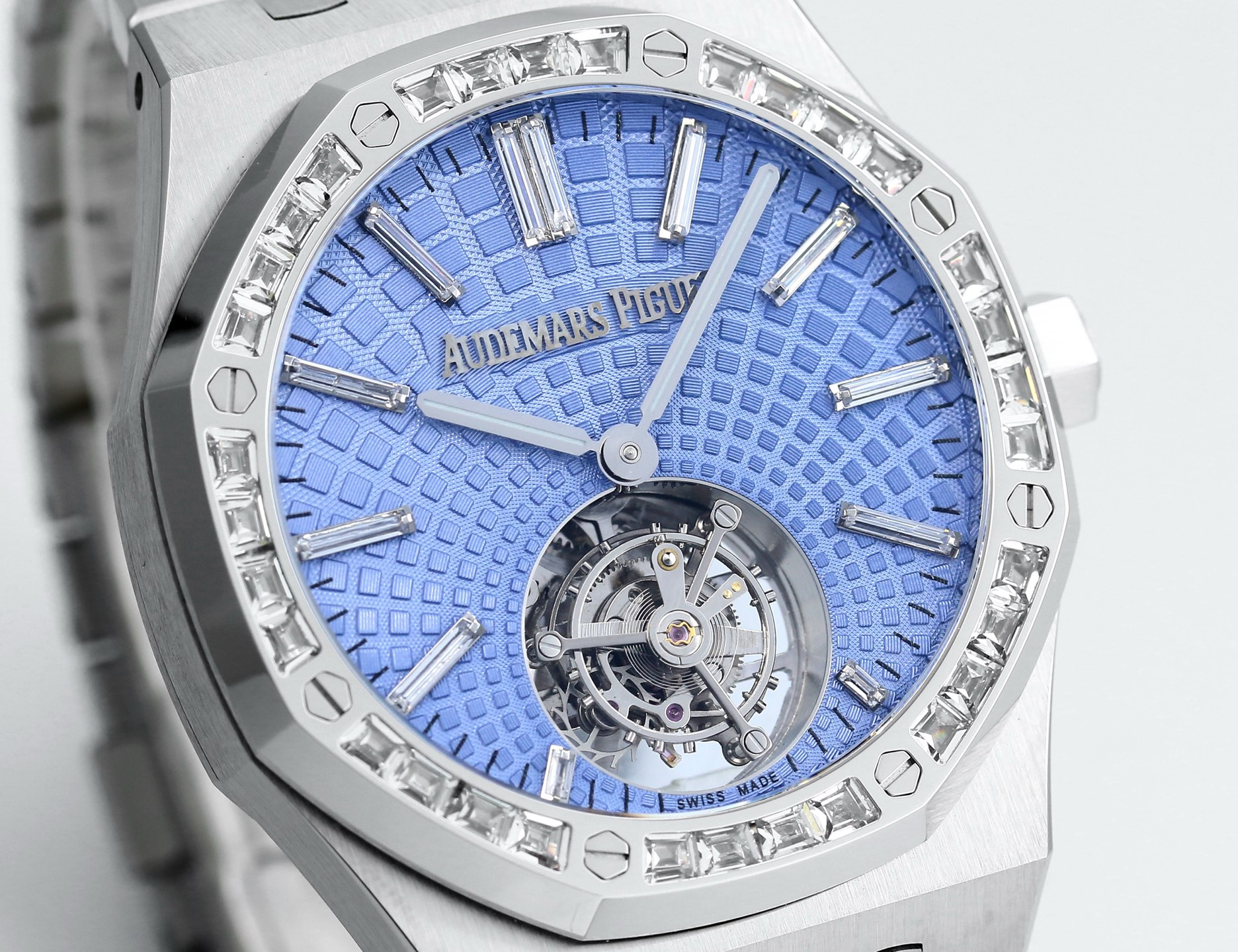 Replika dünyasının zirve yapımı! BBS Factory 2025 gururla sunar — Audemars Piguet Royal Oak otomatik kurulumlu uçan tourbillon kol saati — 16. fotoğraf