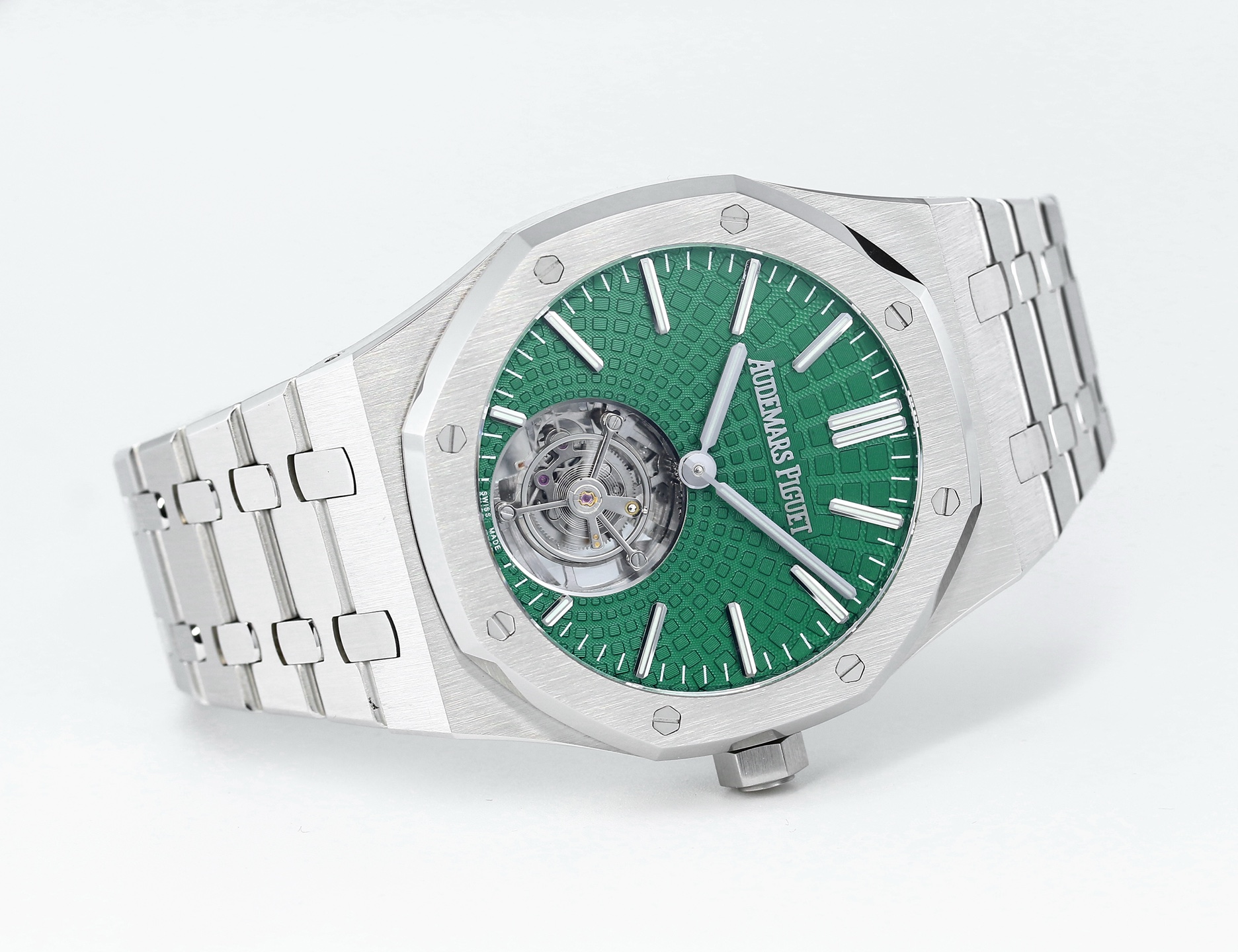Replika dünyasının zirve yapımı! BBS Factory 2025 gururla sunar — Audemars Piguet Royal Oak otomatik kurulumlu uçan tourbillon kol saati — 35. fotoğraf