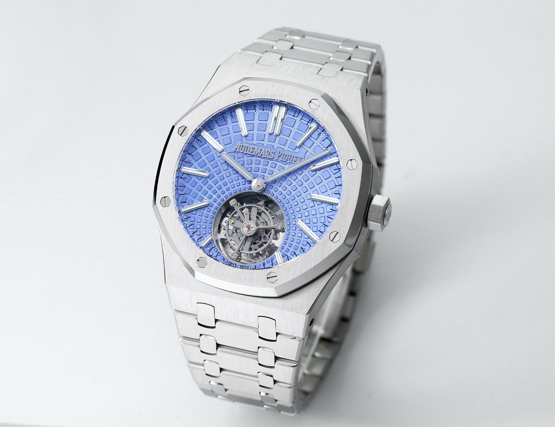 Replika dünyasının zirve yapımı! BBS Factory 2025 gururla sunar — Audemars Piguet Royal Oak otomatik kurulumlu uçan tourbillon kol saati — 44. fotoğraf