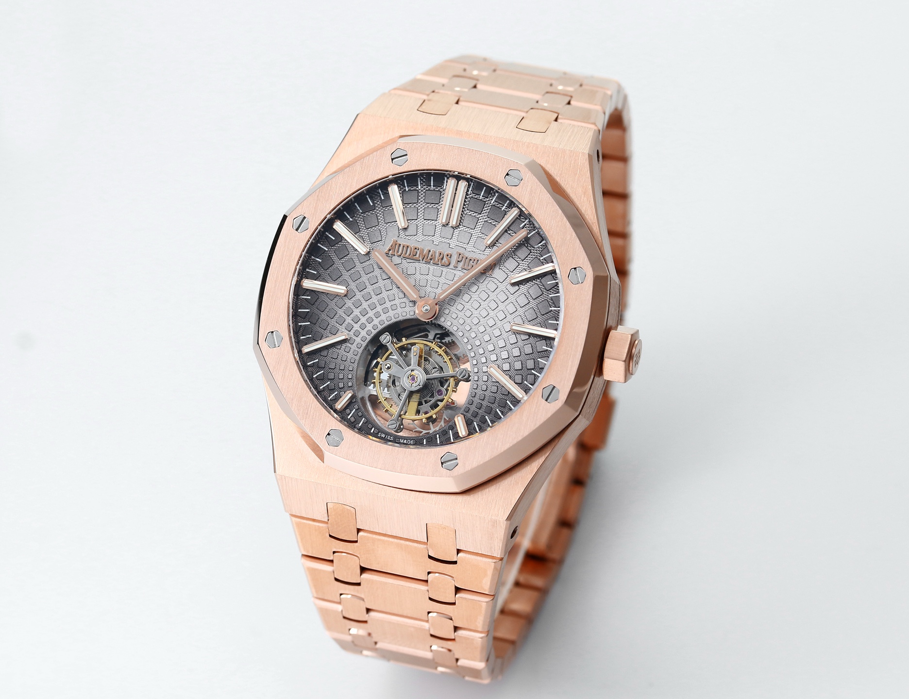Replika dünyasının zirve yapımı! BBS Factory 2025 gururla sunar — Audemars Piguet Royal Oak otomatik kurulumlu uçan tourbillon kol saati — 54. fotoğraf