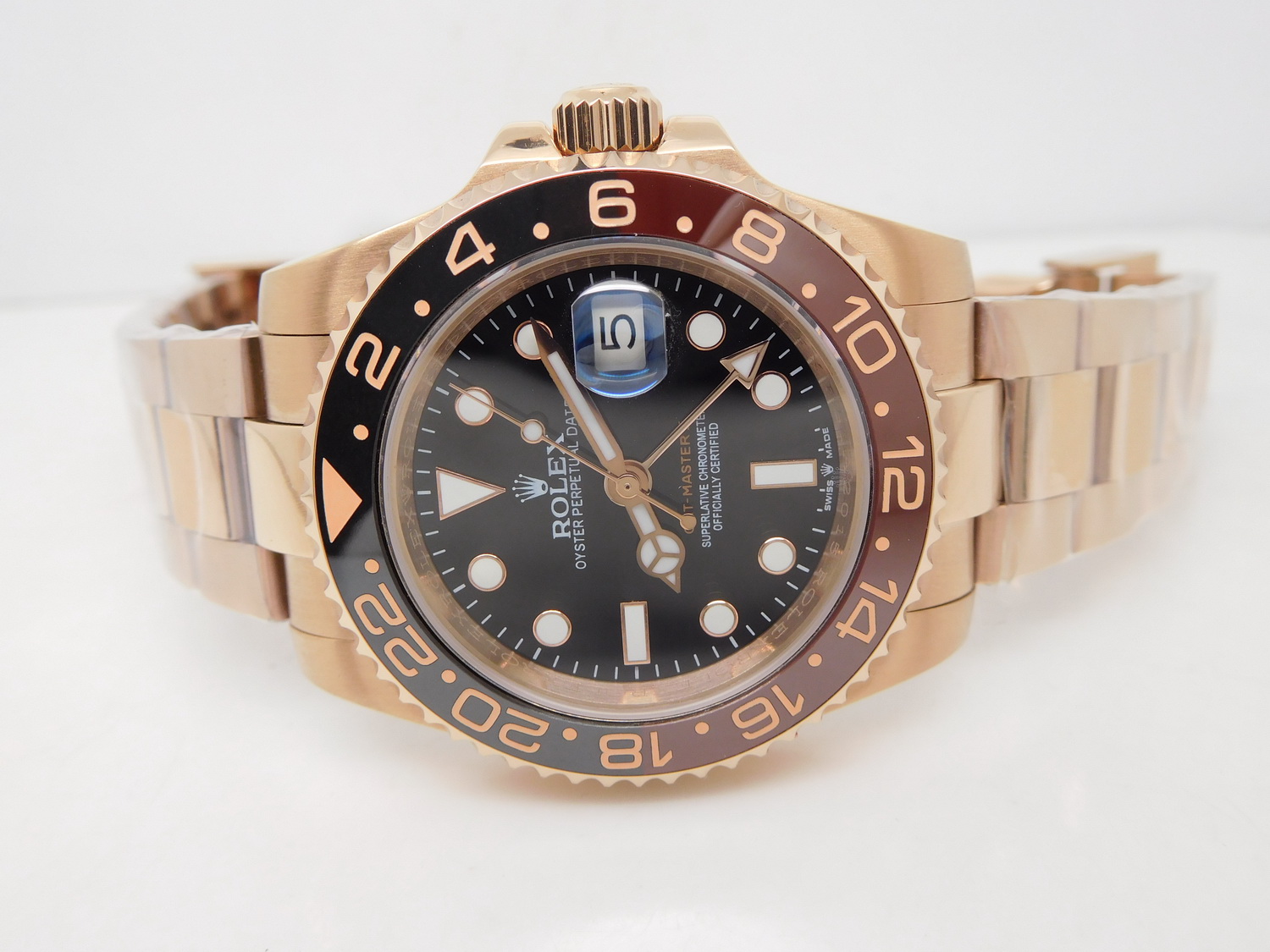 Replika Rolex GMT Master II Basel 2018 Roze Altın