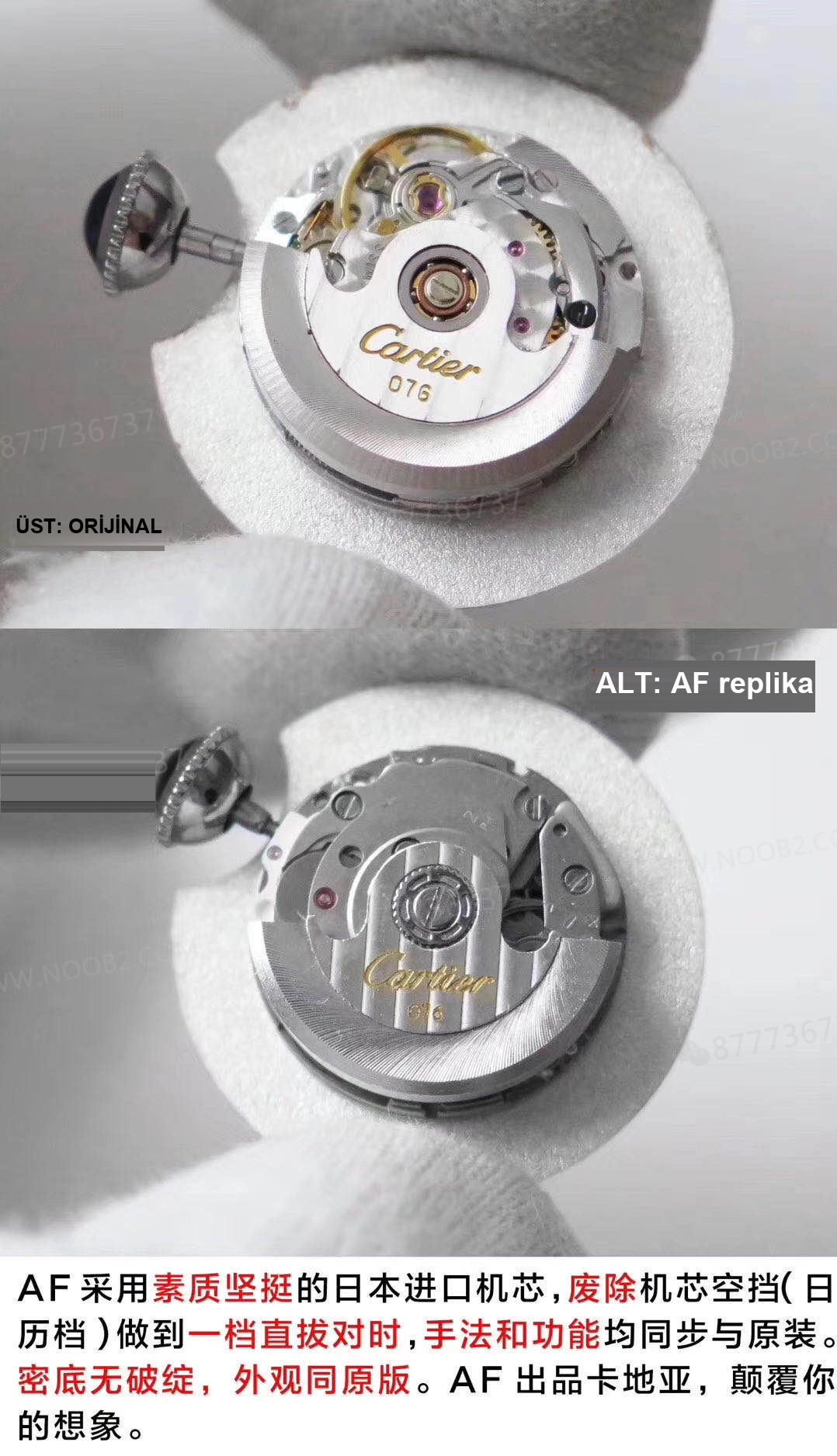Replika saat AF Factory Cartier Ballon Bleu 33 mm ilk bakışta belli oluyor mu? — 18. fotoğraf