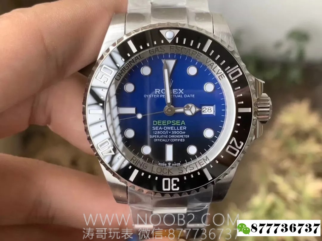 Replika saat incelemesi: Yeni N Factory V8 Rolex Sea-Dweller degrade mavi (rüya) 126660'ta hangi noktalar iyileştirildi? — 6. fotoğraf