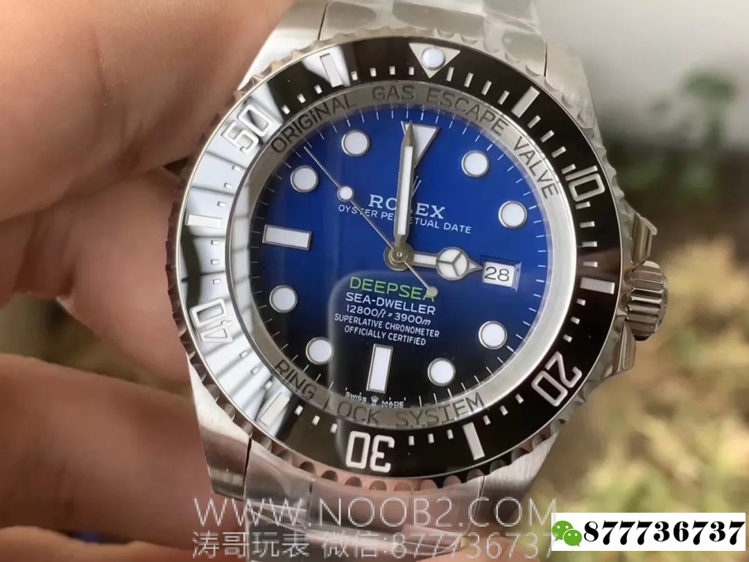 Replika saat incelemesi: Yeni N Factory V8 Rolex Sea-Dweller degrade mavi (rüya) 126660'ta hangi noktalar iyileştirildi? — 7. fotoğraf