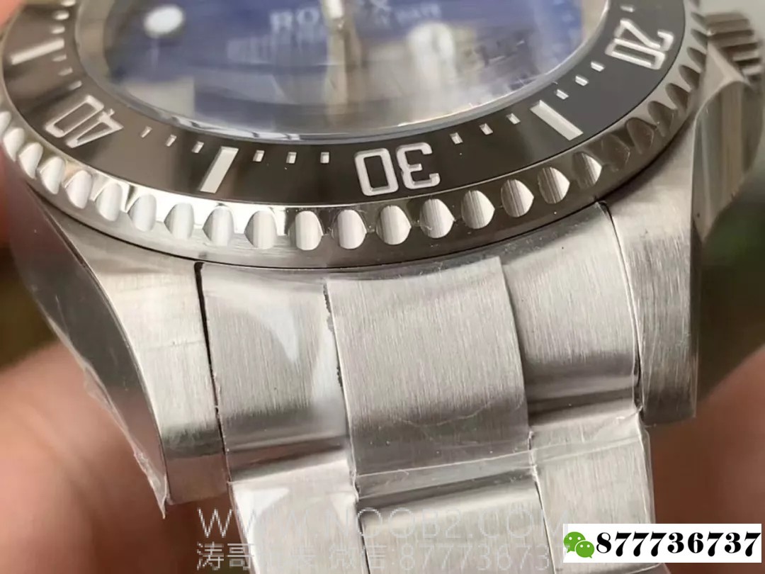 Replika saat incelemesi: Yeni N Factory V8 Rolex Sea-Dweller degrade mavi (rüya) 126660'ta hangi noktalar iyileştirildi? — 11. fotoğraf