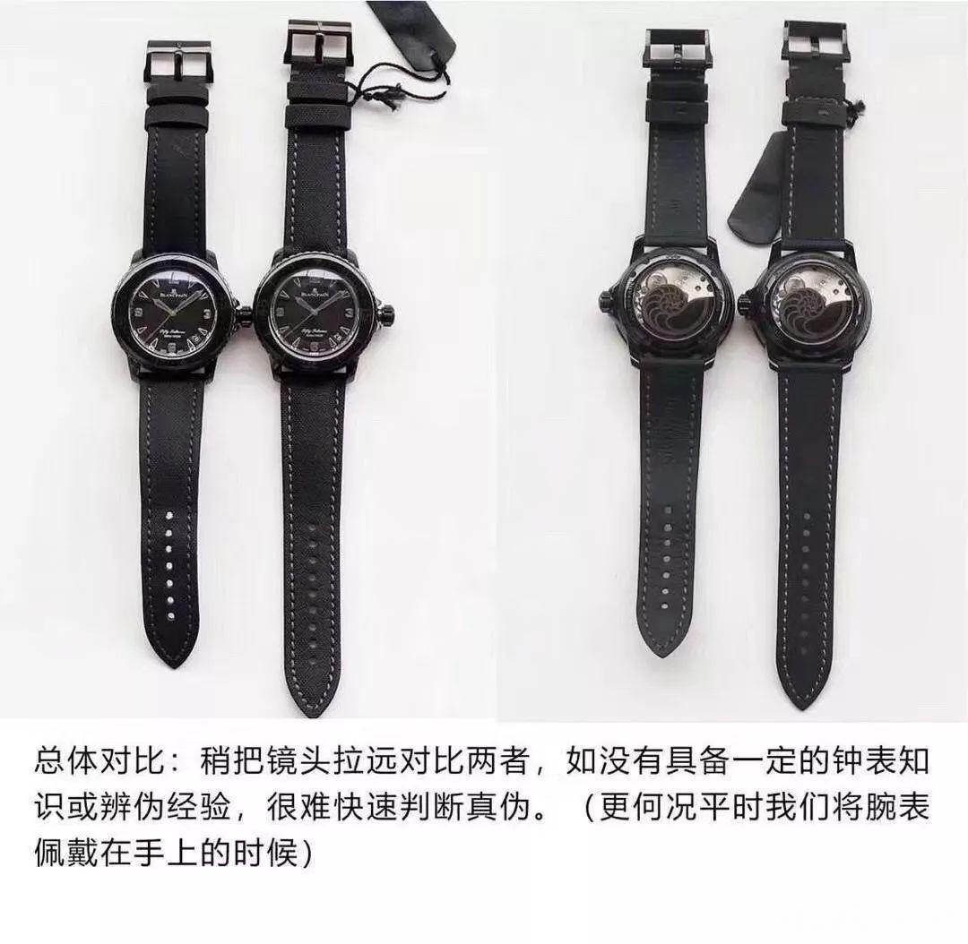 Replika saat ZF Factory Blancpain yeni Fifty Fathoms Black Vader söküm ve orijinalle karşılaştırmalı inceleme: ilk bakışta belli olur mu? — 5. fotoğraf