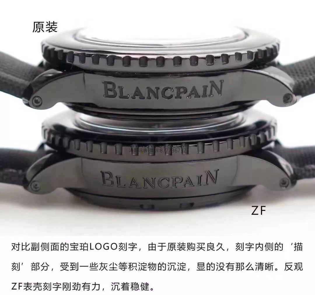 Replika saat ZF Factory Blancpain yeni Fifty Fathoms Black Vader söküm ve orijinalle karşılaştırmalı inceleme: ilk bakışta belli olur mu? — 7. fotoğraf